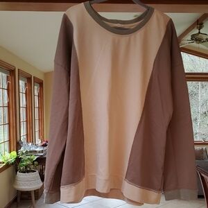 Cotton Bleu Two-Tone Long Sleeve Shirt